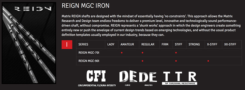 Matrix Reign MGC Iron Shaft