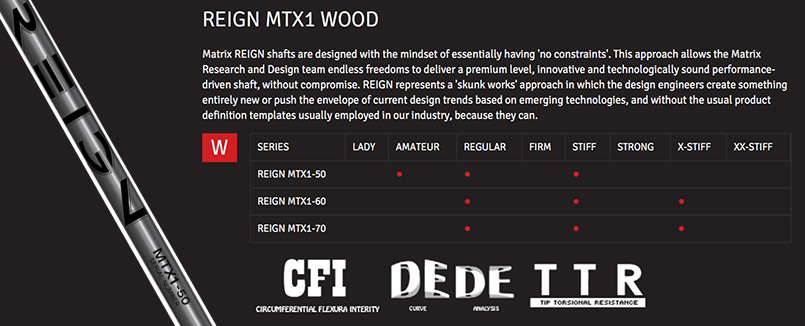 Matrix Reign MTX1 Wood Shaft